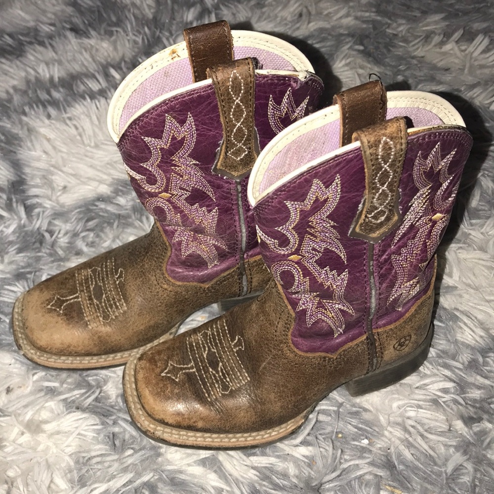 Girls purple Ariat boots size 8